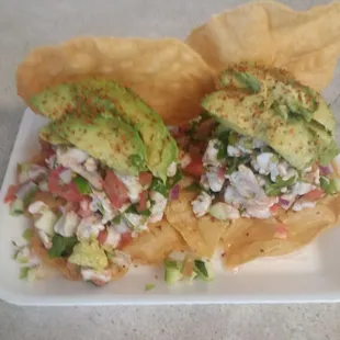 Tostadas de camaron