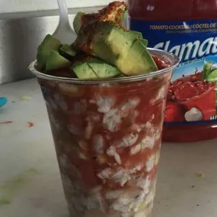 Casi de ceviche de camaron