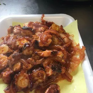 Taco pulpo enchilado