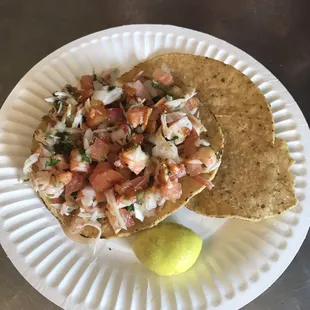 Shrimp and Crab Ceviche Tostada