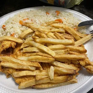 A chicken fried chicken with cheese and gravy. But missing the cheese and gravy.