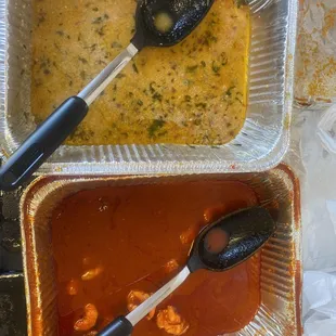 Camarones al mojo de ajo &amp; Camarones a la diabla . not enough for 20-25 people.