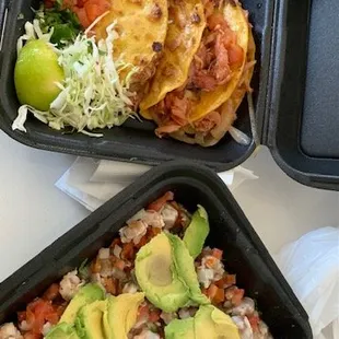 Quesadilla de Marlin and Shrimp Ceviche