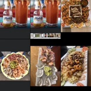 a variety of food items