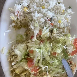 Enchiladas de pollo verdes