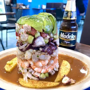 Pastelito de Mariscos - ceviche seafood combo, so fresh and delicious, especially loved the raw shrimp and baby scallops (10/23)