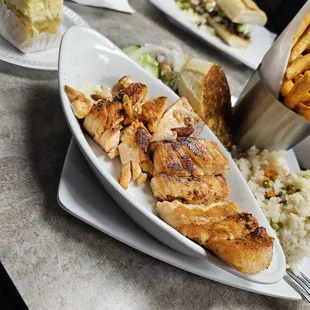 a plate of food on a table