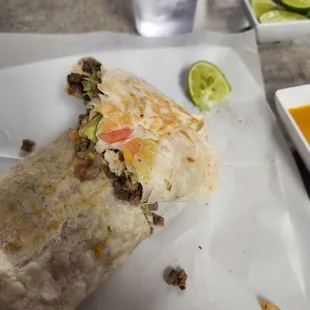 Steak burrito