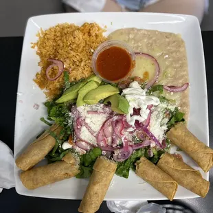 a plate of mexican food