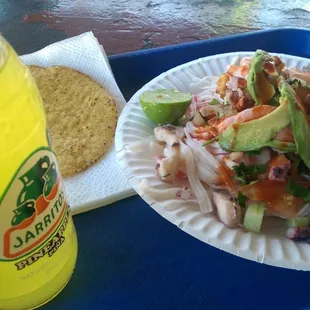 The tostada mixta was delicious!