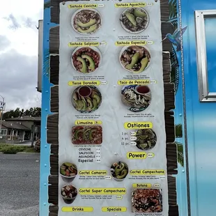 Menu (prices as of 3-31-2023)