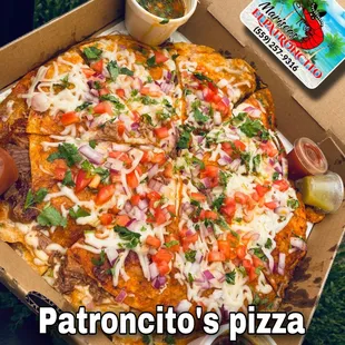 Patroncito's pizza $19.99