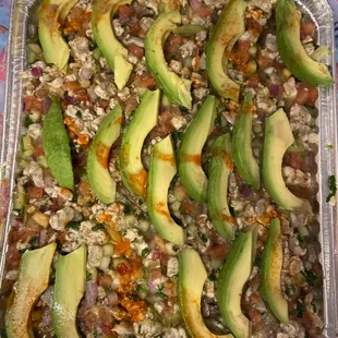 Shrimp ceviche platter