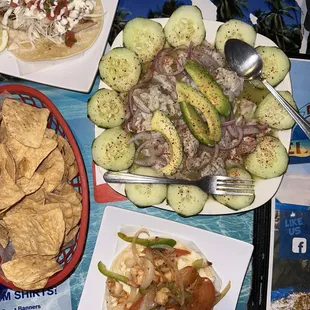 Aguachiles and Baja Fish Taco