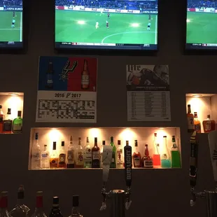 TV's in bar area!