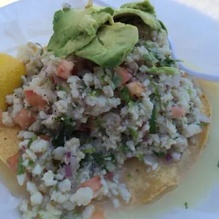 Fish tostada