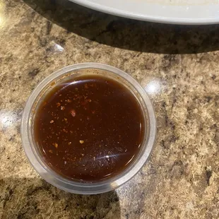 They make their own salsa. "Salsa negra"