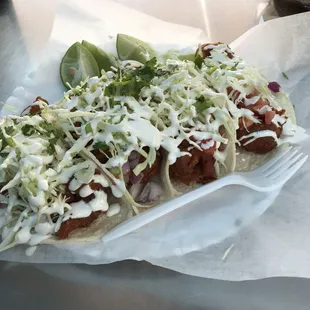 Fish and shrimp tacos!!