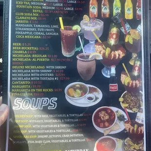 Menu as of January 2025