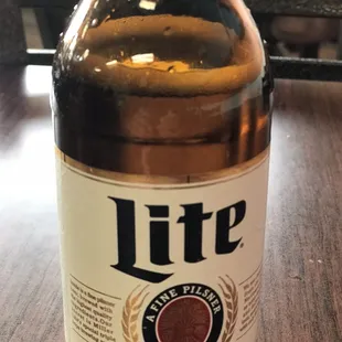 a bottle of lite beer