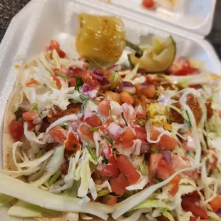 Tacos con chile Gueritos