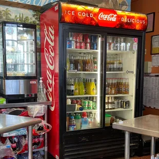 Flan , and soda choices and beer
