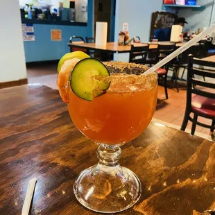 The salt on the rim is unique