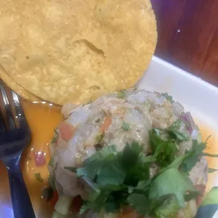Shrimp Ceviche Tostada