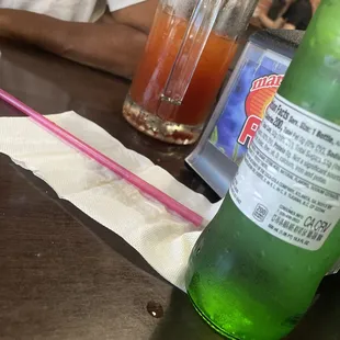 Having some cocktail.