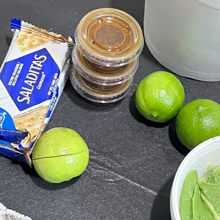 Avocados lines and special chili sauce