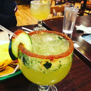 Cucumber margaritas