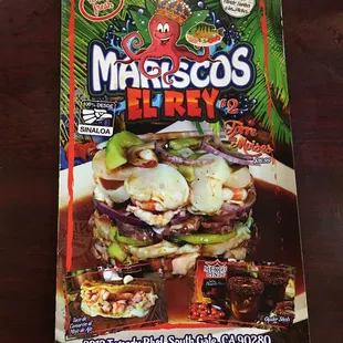a menu for a mexican restaurant