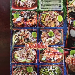 a menu for a mexican restaurant