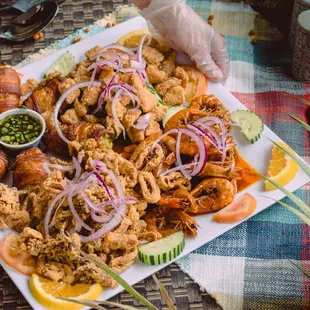 a plate of food on a table