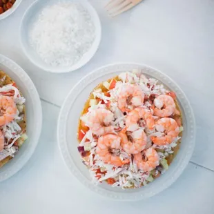 Mixed Tostadas, Fish Ceviche