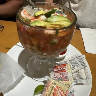 Mixed seafood cocktail.