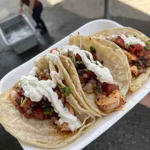 Tacos de camarón Enchilados