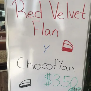 Flan in multiple flavors.