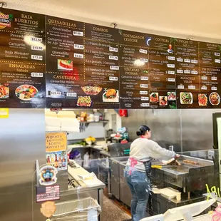 the menu of a mexican restaurant