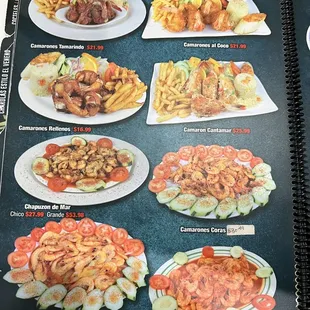 menu, sushi and sashimi