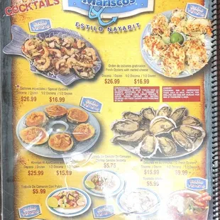 Food menu