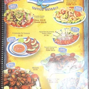 Food menu