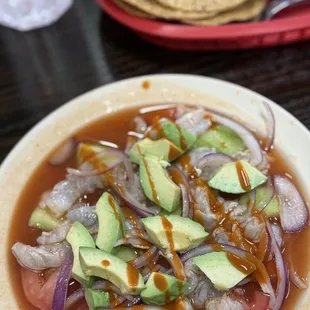 Tostada de aguachile