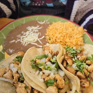 Chicken taco plate