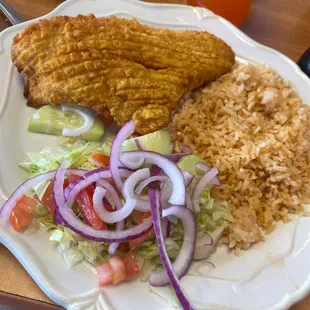 a plate of food on a table
