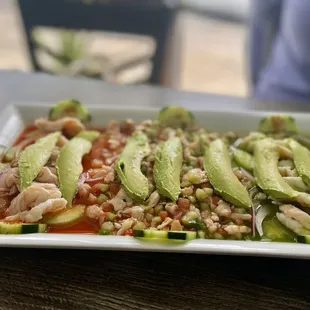 a plate of food on a table