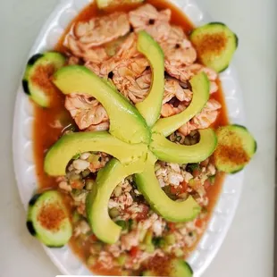 Aguachile rojo y Ceviche