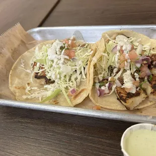 Taco de Pescado and Pulpo