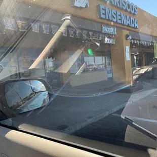 a view from inside a car