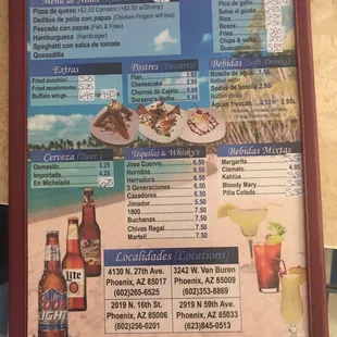 Last page of their AMAZING &amp; HUGE menu!